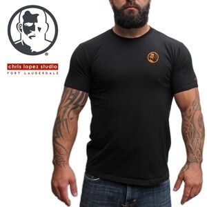 Chris Lopez Gel Logo T Shirt Medium Gently worn 100% cotton 20" armpit to armpit